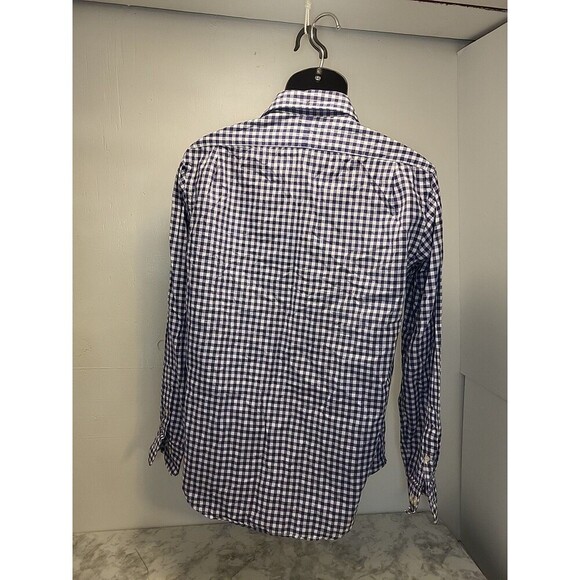 Polo Ralph Lauren Shirt Mens Medium Purple Gingham Plaid Long Sleeve Button Down - Picture 2 of 5